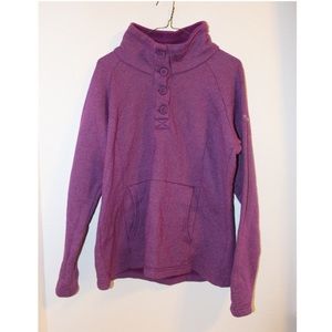 Columbia Large Purple/Pink Button Up Pullover